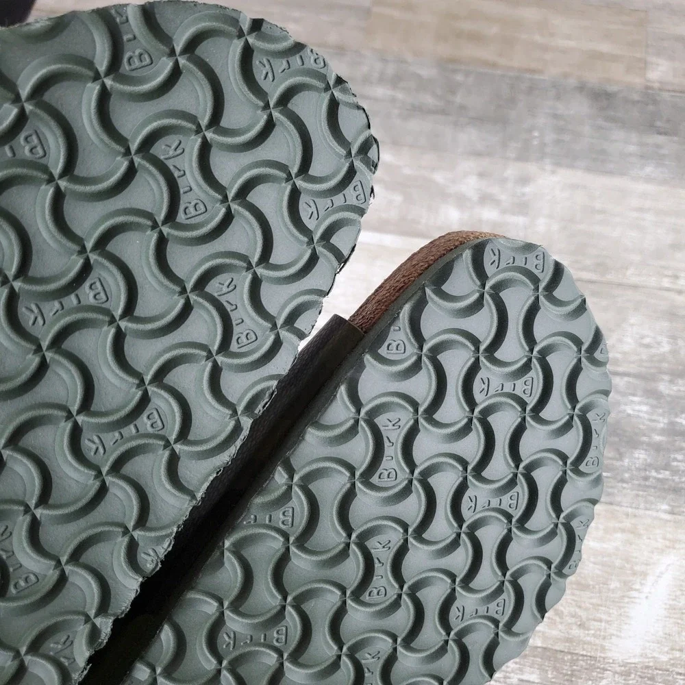 Birkenstock Milano Soft Mens Sandals Sz 13 Camouflage Green Footbed Birko-Flor